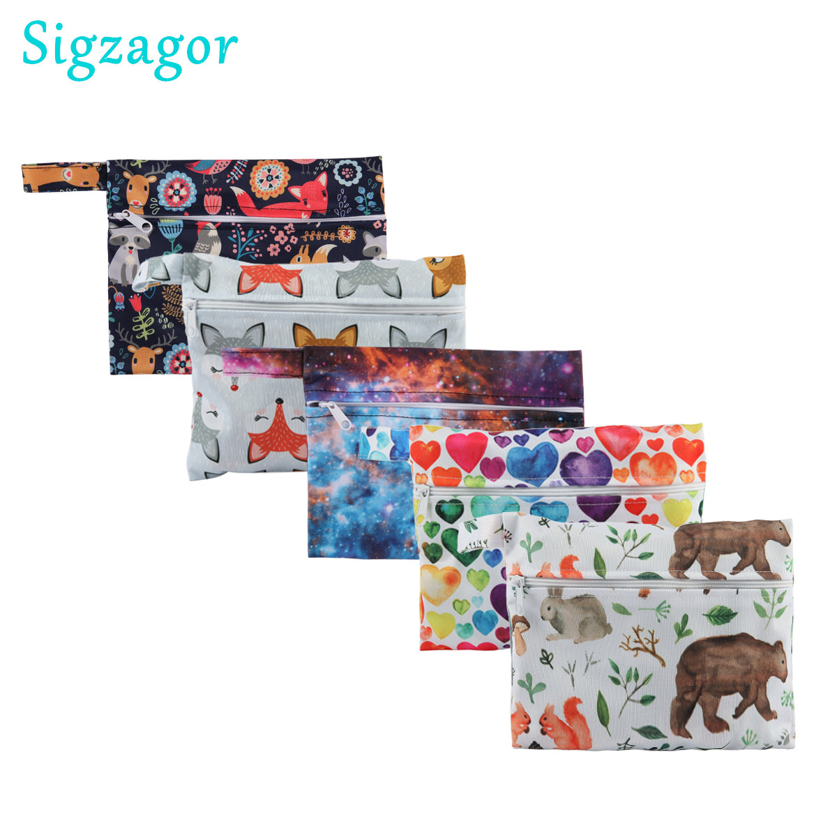 Cloth Pad Reusable - [Sigzagor] 1 Small Mini Wet Bag