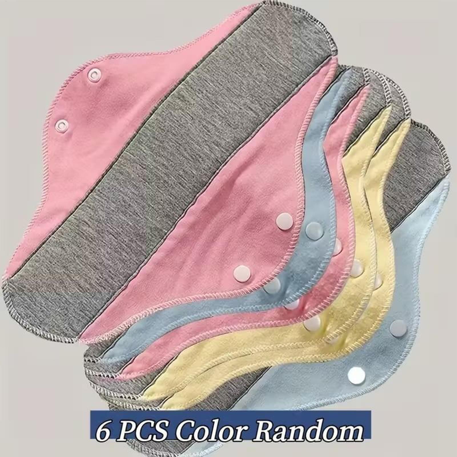 Cloth Pad Reusable - 6PCs Washable Sanitary Pads Cloth Pads