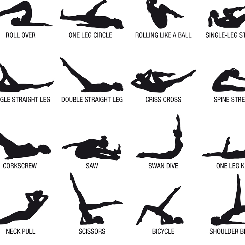 Pilates Workout Chart Poster C - Sustainable Living Guide recension och pris