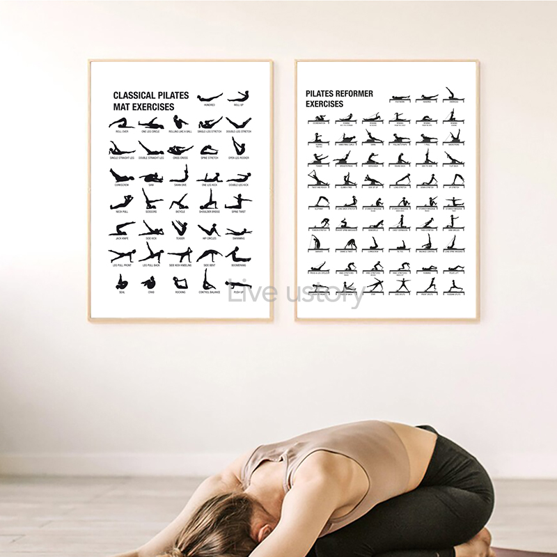 Pilates Workout Chart Poster C - Sustainable Living Guide recension och pris