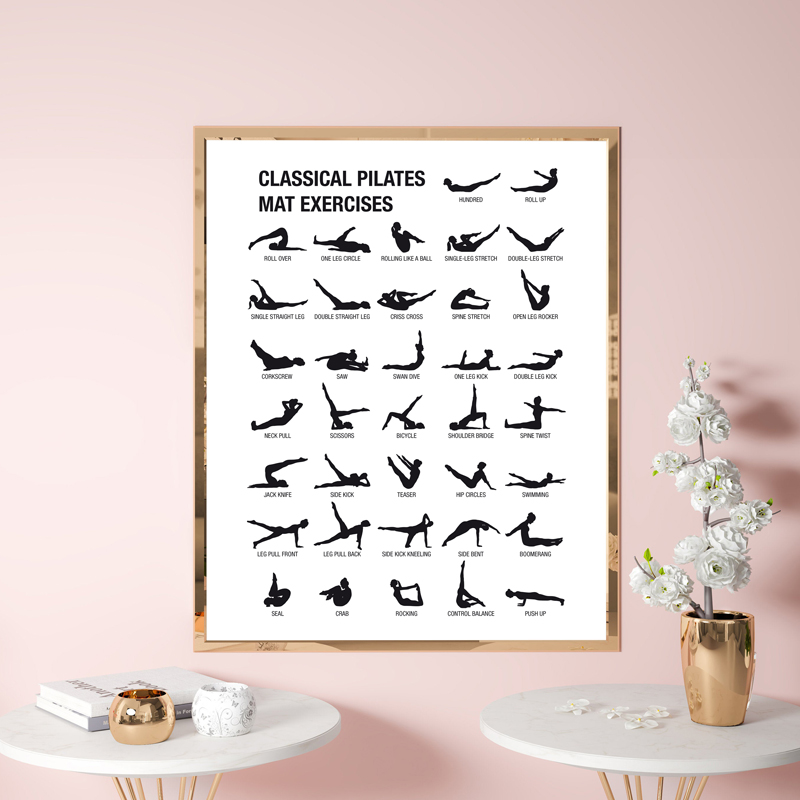Pilates Workout Chart Poster C - Sustainable Living Guide recension och pris