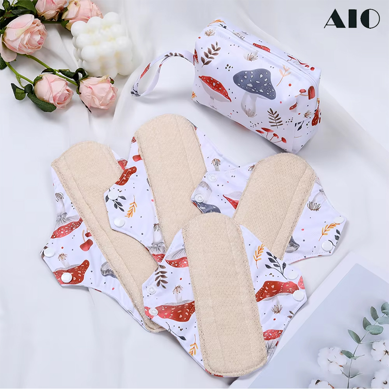 5Pcs Organic Cotton Reusable W - Cloth Pad Reusable recension och pris