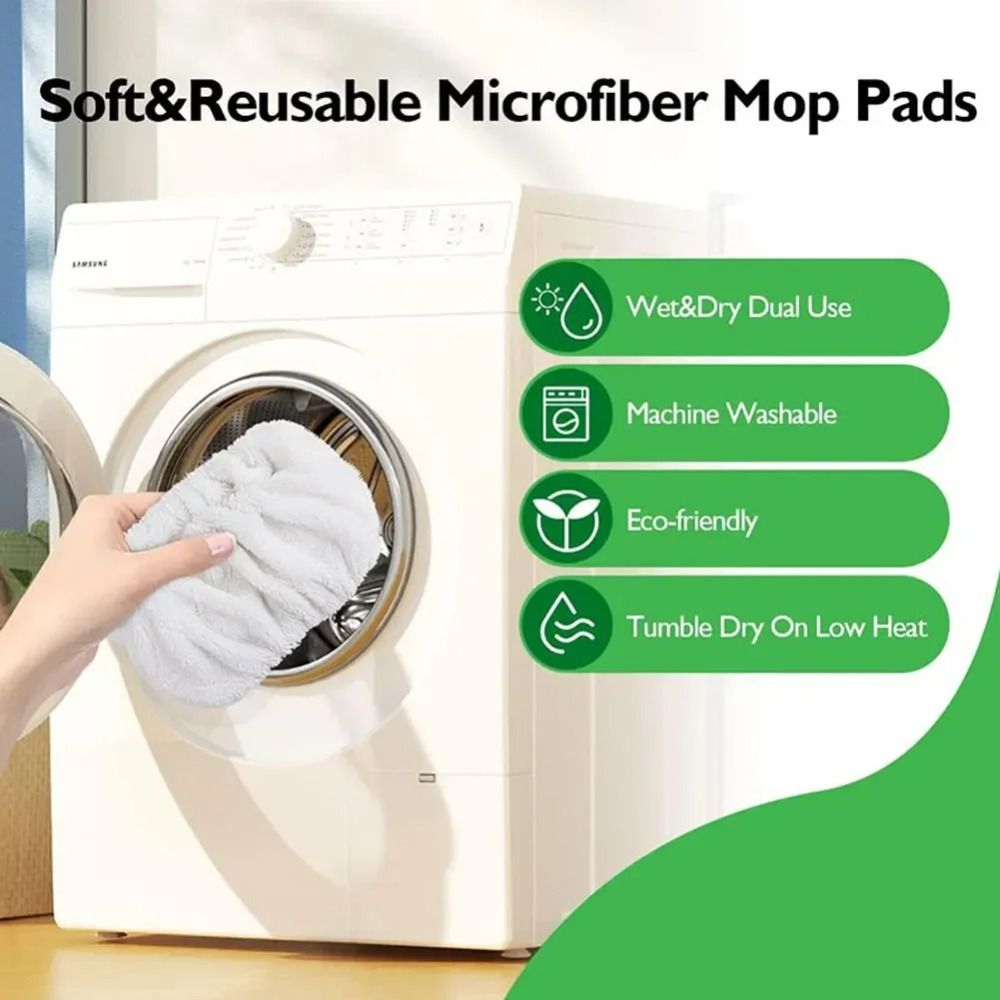 1/4Pcs Flat Mop Head Microfibe - Cloth Pad Reusable recension och pris
