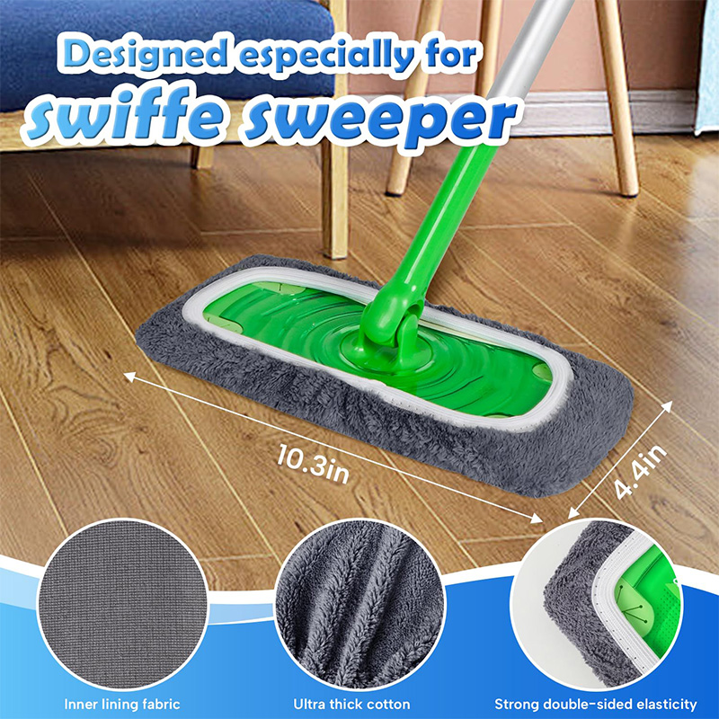 Elastic Microfiber Mop Replace - Cloth Pad Reusable recension och pris