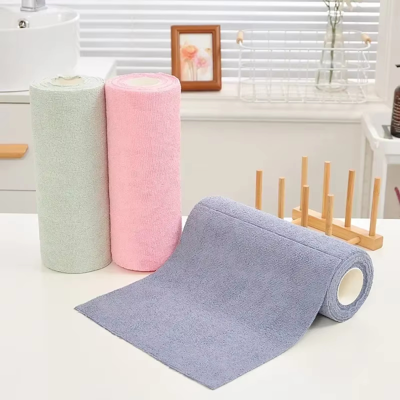 20pcs/Roll Microfiber Tear-Tow - Cloth Pad Reusable recension och pris