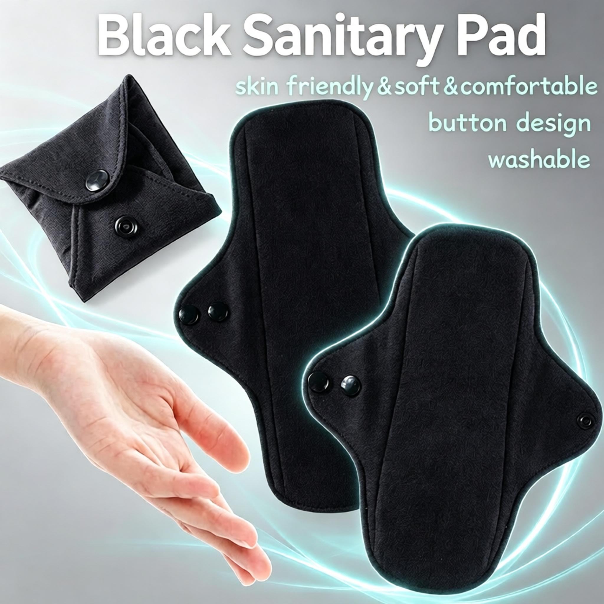 5Pcs Set Reusable Washable Bla - Cloth Pad Reusable recension och pris
