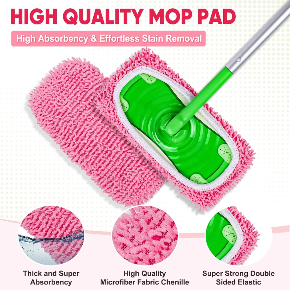 6 Pack Reusable Chenille Mop P - Cloth Pad Reusable recension och pris